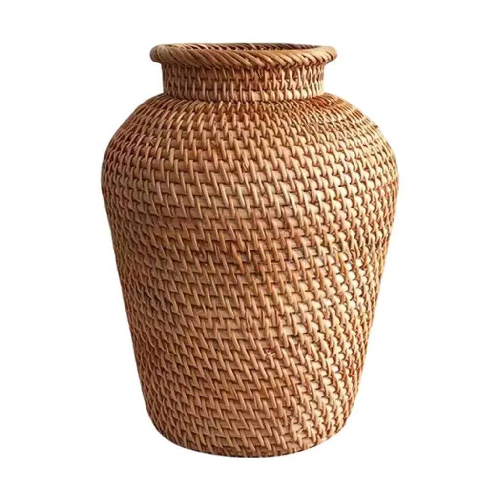 Rattan Vase Flower Pot Holder Plant Storage Wicker Vases Decor